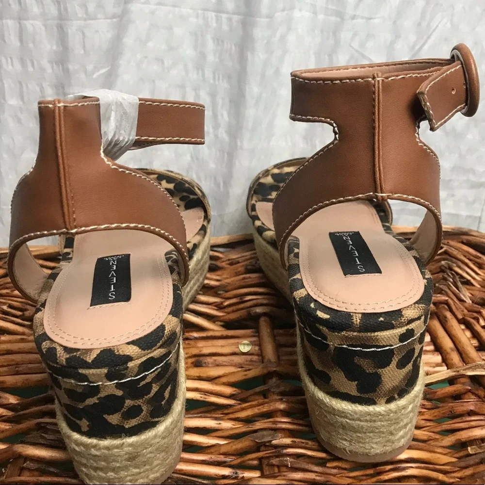STEVE MADDEN Wedge Kippie Animal Print Espadrille 10